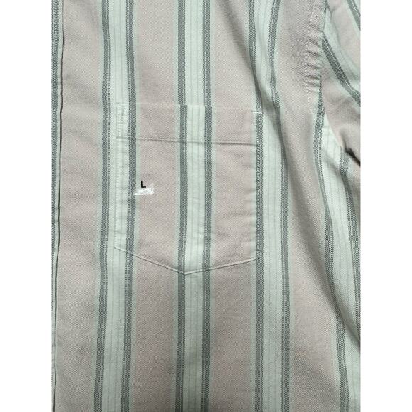 Express Men's Long Sleeve Pink Stiped Button Up Shirt - Size L - Picture 3 of 5